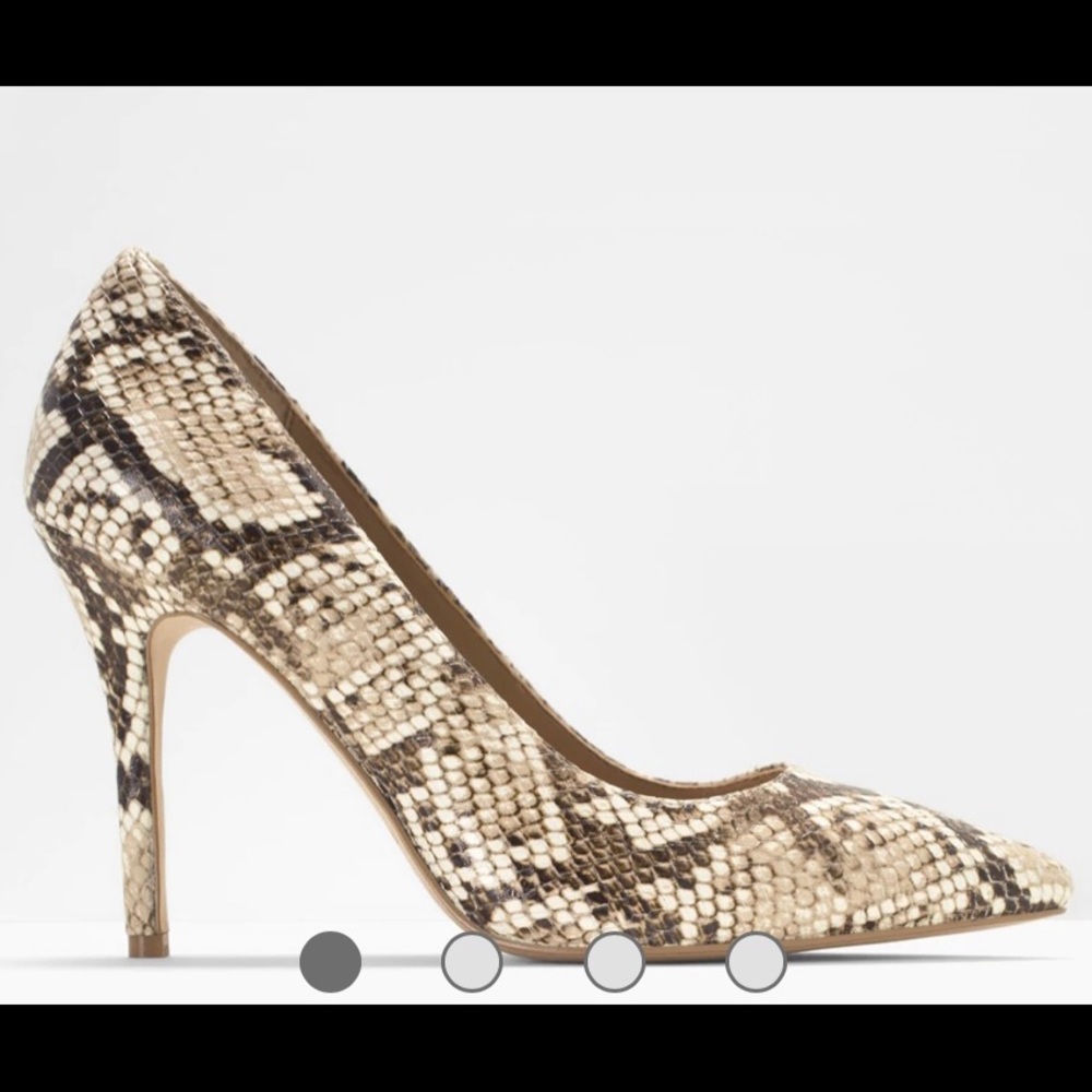 White House Black Market: “Snakeskin” 3.75” Heels. Size 8